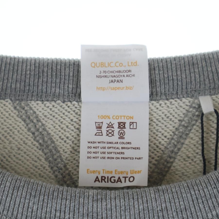 SAPEur サプール NAVAL CREW NECK フロントカレッジロゴ クルーネック