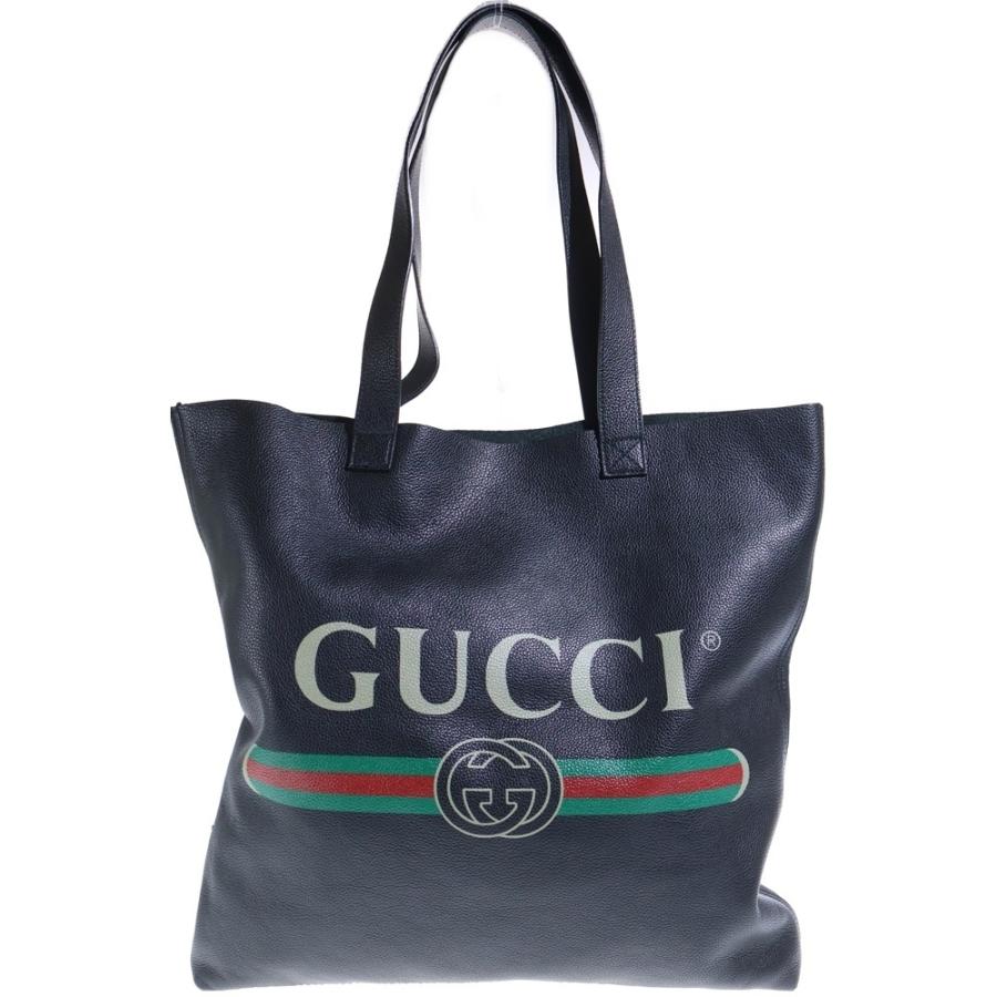 GUCCI（グッチ） シェリーライン GGロゴプリント レザートートバッグ