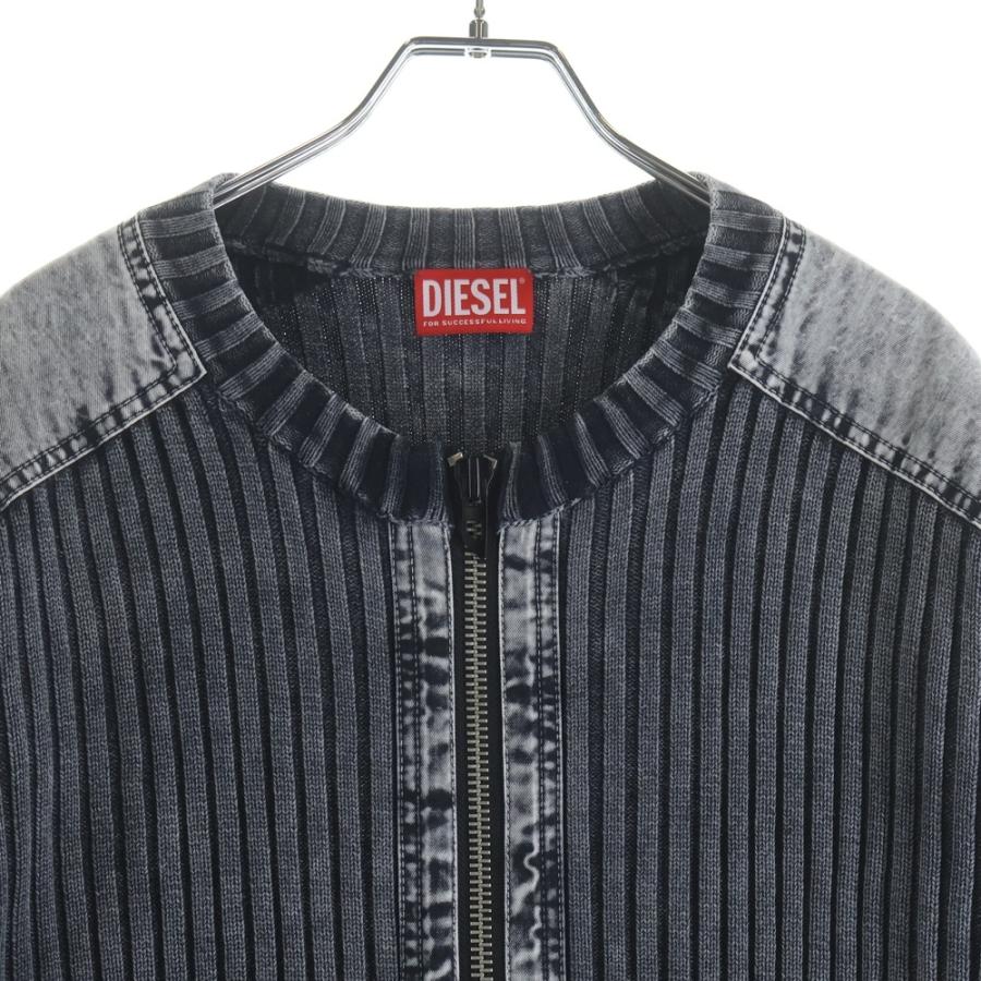 DIESEL ディーゼル 25SS K-MATTY ケーマッティ ジップアップ ニットカーディガン ブラック A17464 0QMAN DIESEL（ディーゼル） 25SS K-MATTY ケーマッティ ジップアップ ニット