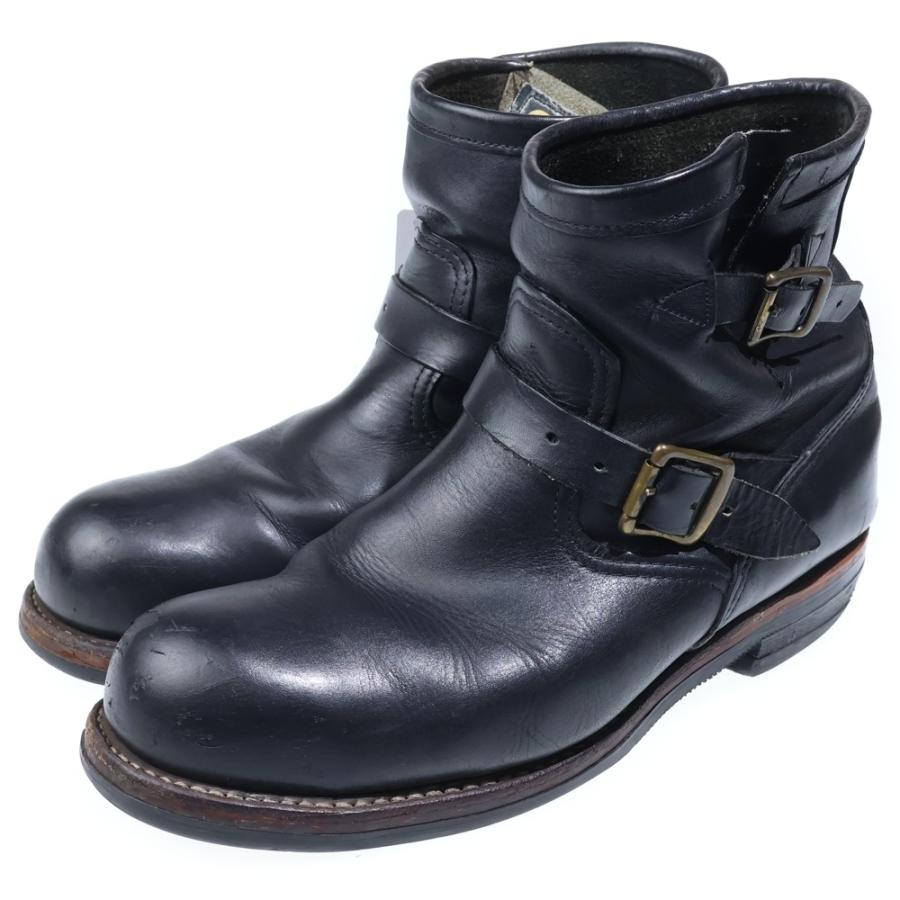 CHIPPEWAエンジニアブーツ ブラック CHIPPEWA（チペワ） 黒タグ アジャスター レザーエンジニアブーツ