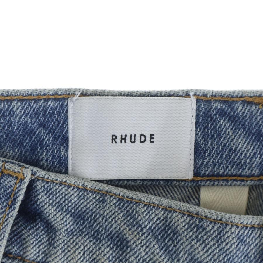 RHUDE ルード REZA DENIM DOUBLE KNEE PANT レザ ダブルニー ジップ 