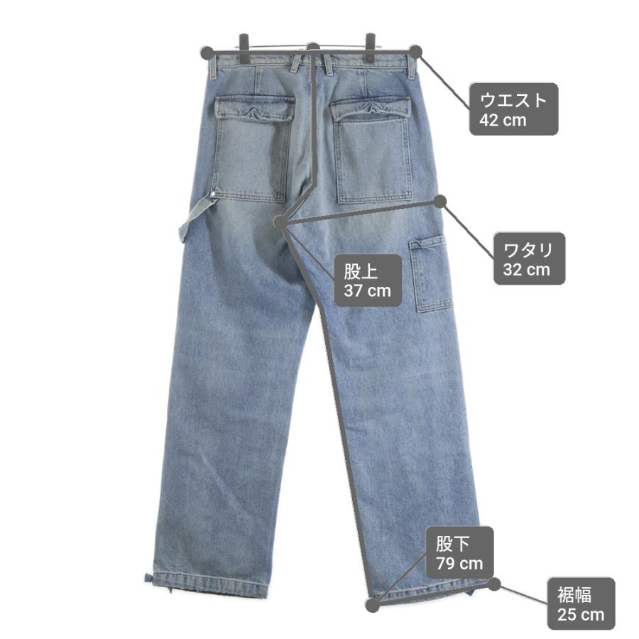 RHUDE ルード REZA DENIM DOUBLE KNEE PANT レザ ダブルニー ジップ 