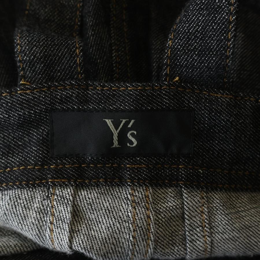 Y's ワイズ 8OZ DENIM OVERALLS WITH STRAP エイトオンス ストラップ デニムオーバーオール レディース ブラック YT-D07-028