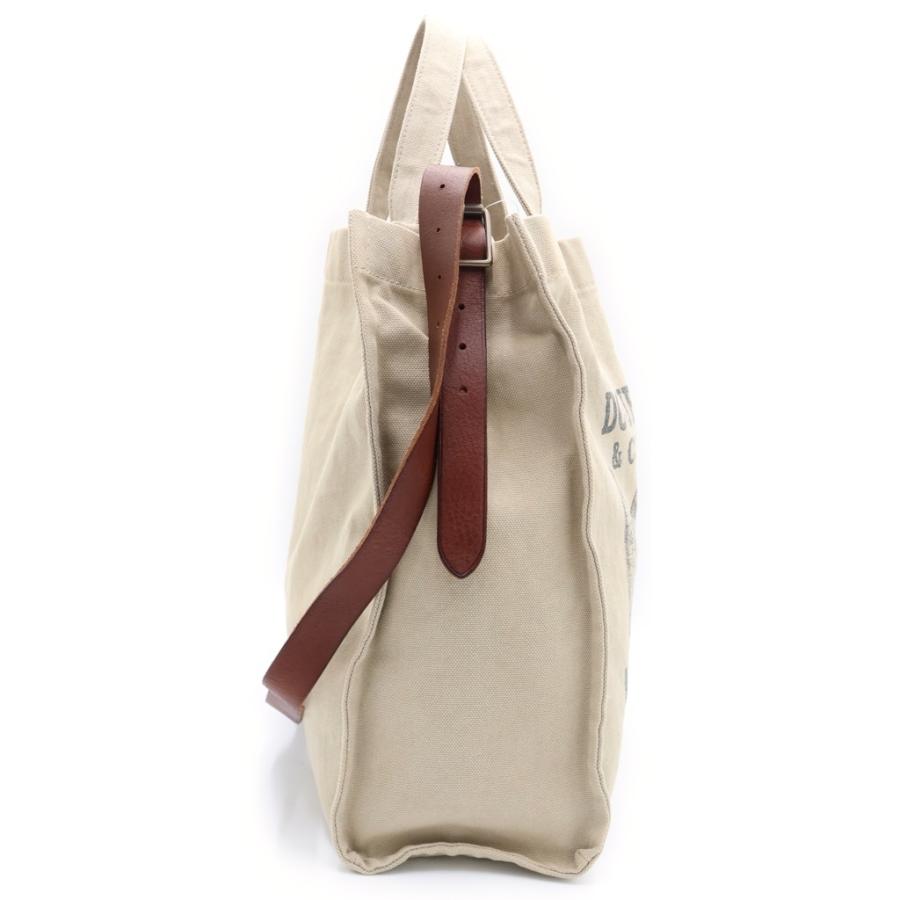 RRL ダブルアールエル キャンバス ロゴプリント レザーストラップ 2WAY