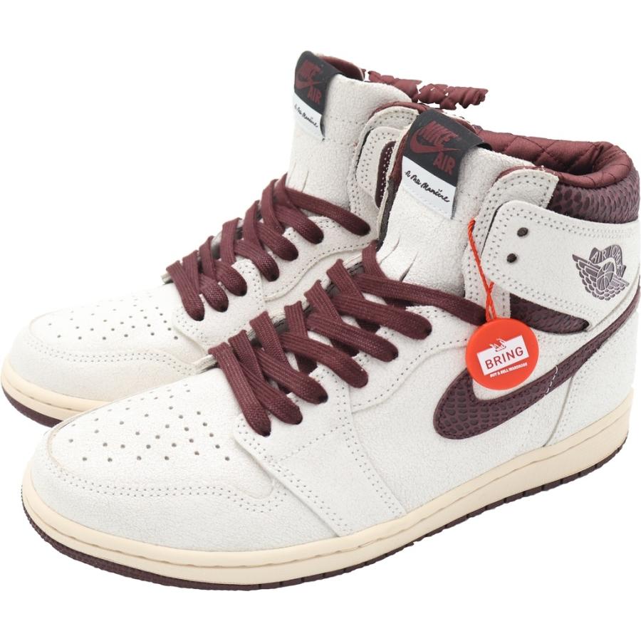 ナイキ ×A MA MANIERE AIR JORDAN 1 RETRO HIGH OG SP SAIL AND BURGUNDY エアジョーダン1 ハイカットスニーカー US9.5/27.5cm DO7097-100の画像