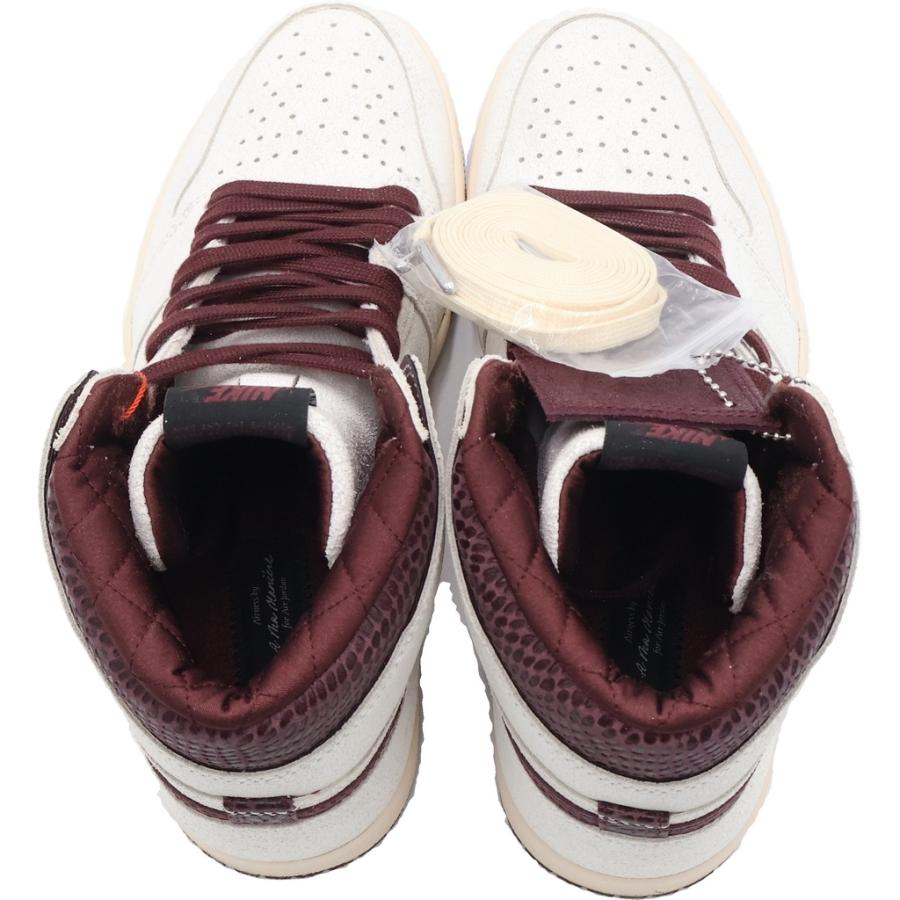 ナイキ ×A MA MANIERE AIR JORDAN 1 RETRO HIGH OG SP SAIL AND BURGUNDY エアジョーダン1 ハイカットスニーカー US9.5/27.5cm DO7097-100の画像