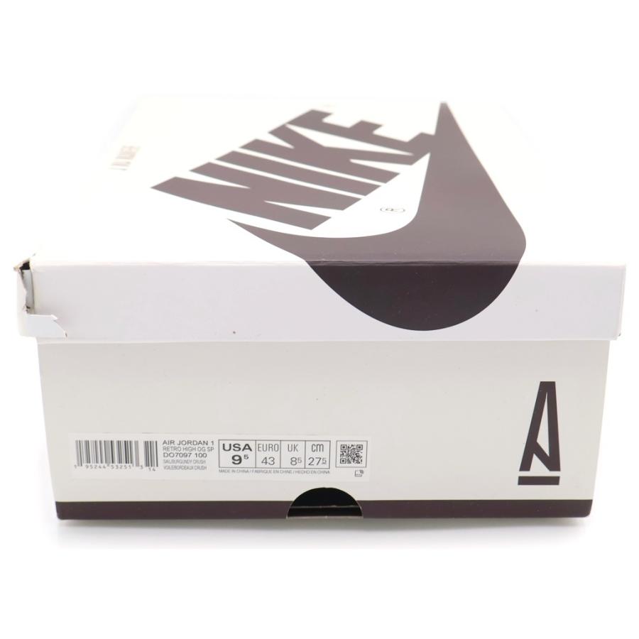 ナイキ ×A MA MANIERE AIR JORDAN 1 RETRO HIGH OG SP SAIL AND BURGUNDY エアジョーダン1 ハイカットスニーカー US9.5/27.5cm DO7097-100の画像