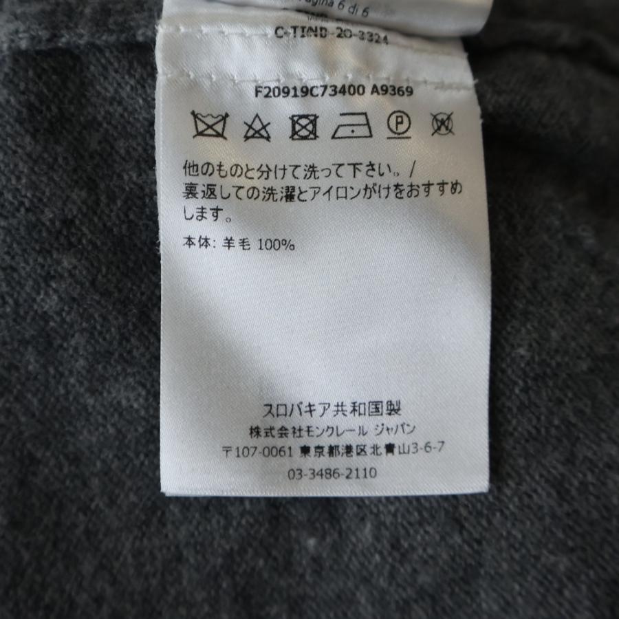 MONCLER モンクレール 20AW GIROCOLLO TRICOT ジェロコッロトリコット クルーネック長袖 ニットセーター グレー F20919C73400 A9369