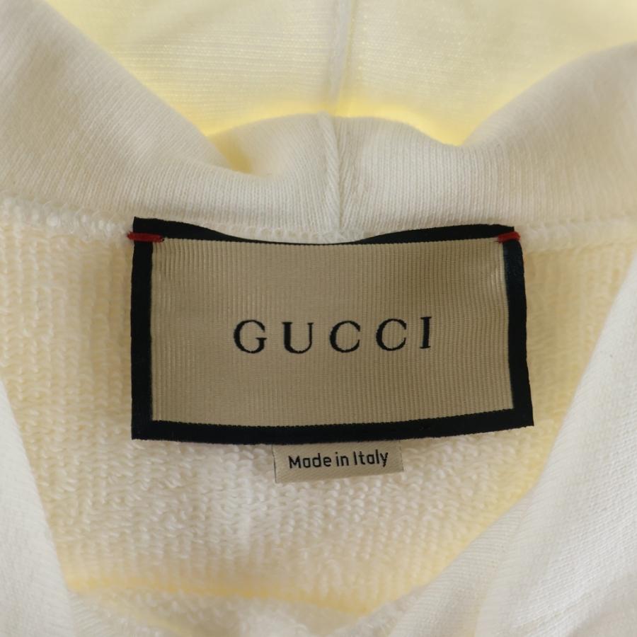 GUCCI グッチ 24AW FIRENZE 1921 HOODED SWEAT SHIRT フリンジ ロゴプリント プルオーバースウェットパーカー フーディー ホワイト 646953 XJD70 GUCCI（グッチ） 24AW FIRENZE 1921 HOODED SWEAT SHIRT フリンジ ロゴ