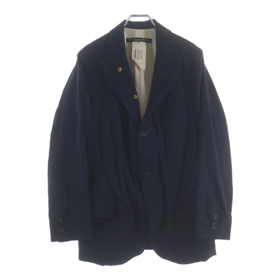 Paul Harnden ポールハーデン Mens Blazer ストライプ ウール ピークドラペル スタンドカラー サイドベント 4B テーラードジャケット ブレザー ネイビー ポールハーデン Mens Blazer ストライプ ウール ピークドラペル
