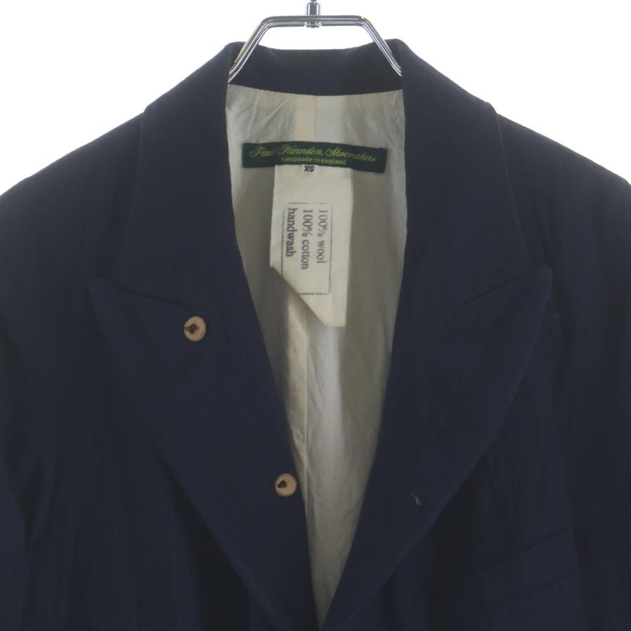 ポールハーデン Mens Blazer ストライプ ウール ピークドラペル