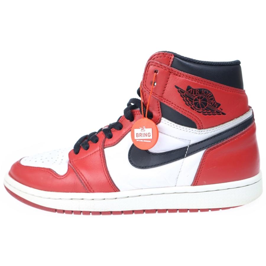 NIKE ナイキ 【鑑賞用 2015年製】 AIR JORDAN1 RETRO HIGH エアジョーダン1 シカゴ ハイカットスニーカー レッド/ホワイト US9/27cm 555088-101 NIKE（ナイキ） 【鑑賞用 2015年製】 AIR JORDAN1 RETRO HIGH エア