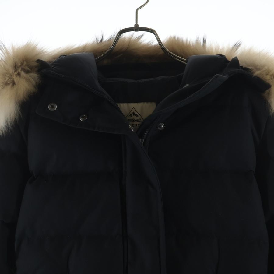 正規品 PYRENEX GRENOBLE FUR ダウンコート ファー 40 黒 Pyrenex（ピレネックス） GRENOBLE FUR グレノーブル ファーフーデッド