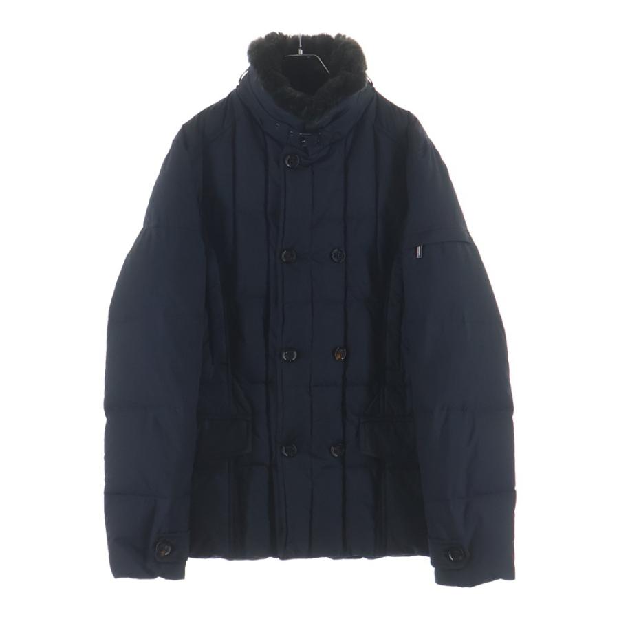 極美品 ムーレー SIRO-KM2 ファー スタンドカラー ダブルブレスト MOORER（ムーレー） SIRO-KM2 ファースタンドカラー ダブルブレスト