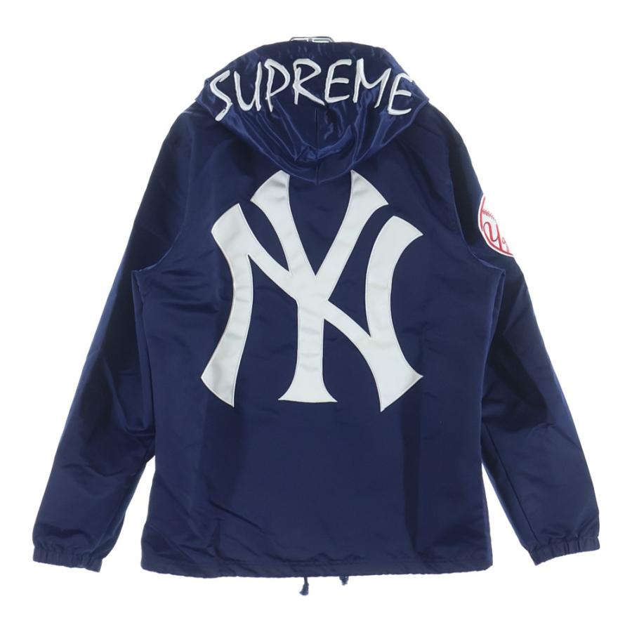 Supreme 15SS マジェスティック ヤンキース　コーチジャケット　美品 Supreme（シュプリーム） 15SS ×Majestic NY Yankees Satin Hooded