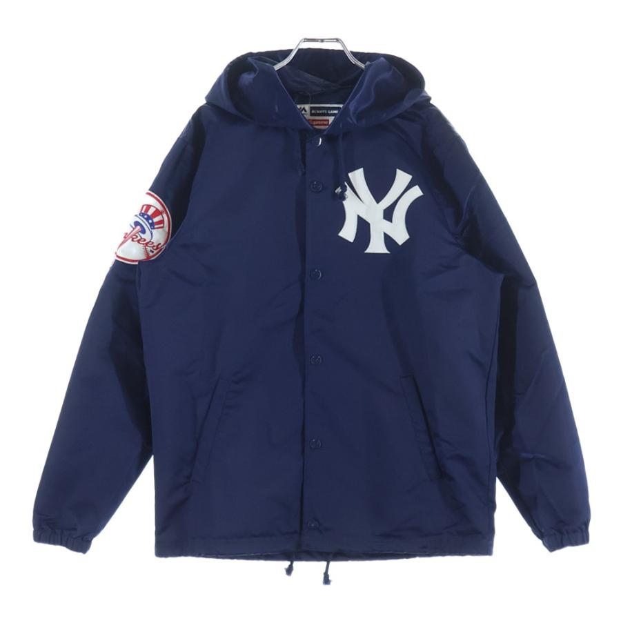 Supreme 15SS マジェスティック ヤンキース　コーチジャケット　美品 Supreme（シュプリーム） 15SS ×Majestic NY Yankees Satin Hooded