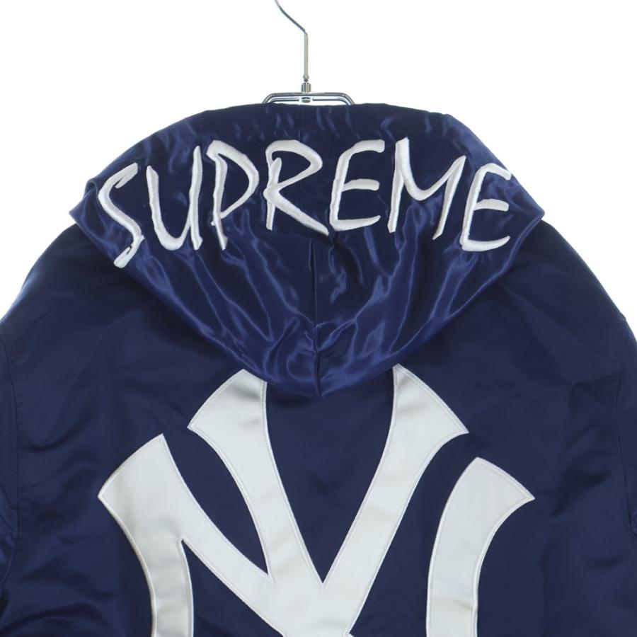 Supreme 15SS マジェスティック ヤンキース　コーチジャケット　美品 Supreme（シュプリーム） 15SS ×Majestic NY Yankees Satin Hooded