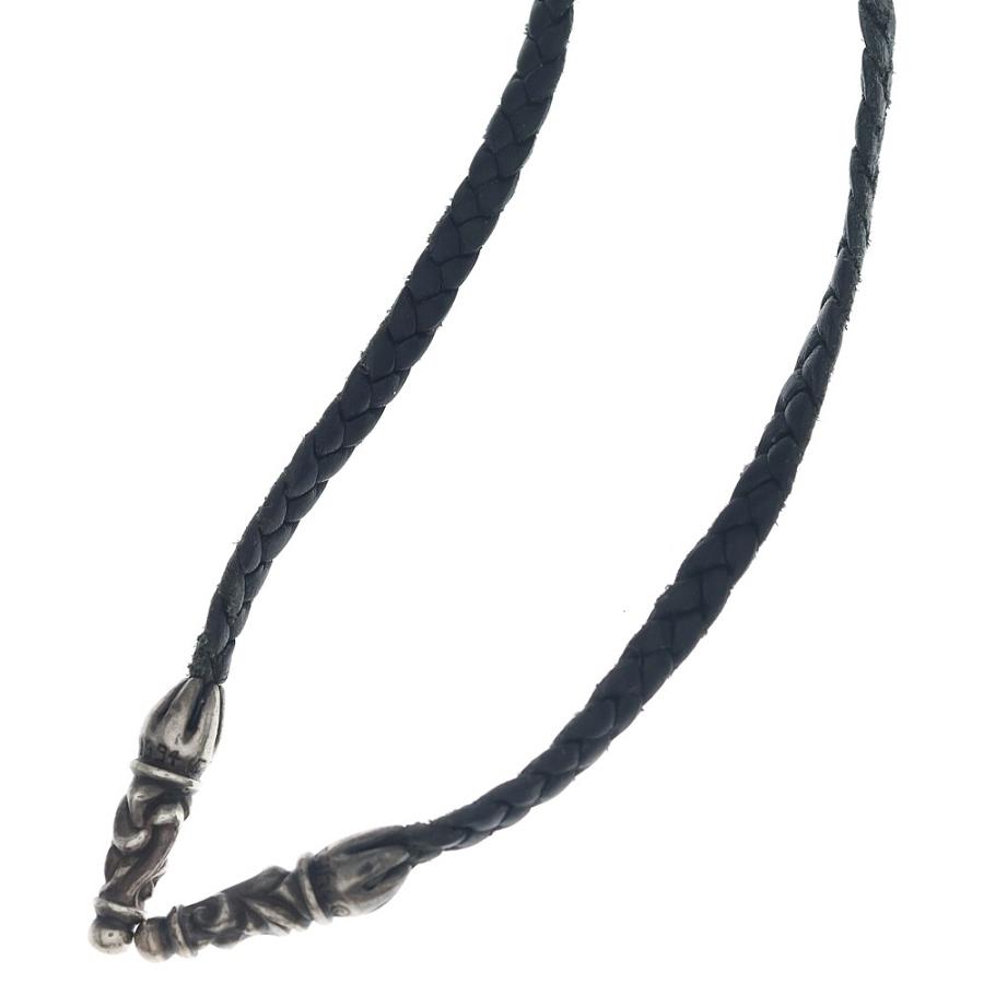 Chrome Hearts　クロムハーツ　レザー　ネックレス CHROME HEARTS（クロムハーツ） LEATHER BRAID SCROLL ネックレス