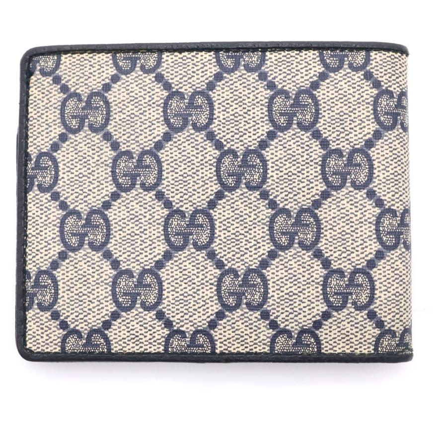 GUCCI（グッチ） GGスプリーム ロゴ刻印 コンパクトウォレット 財布