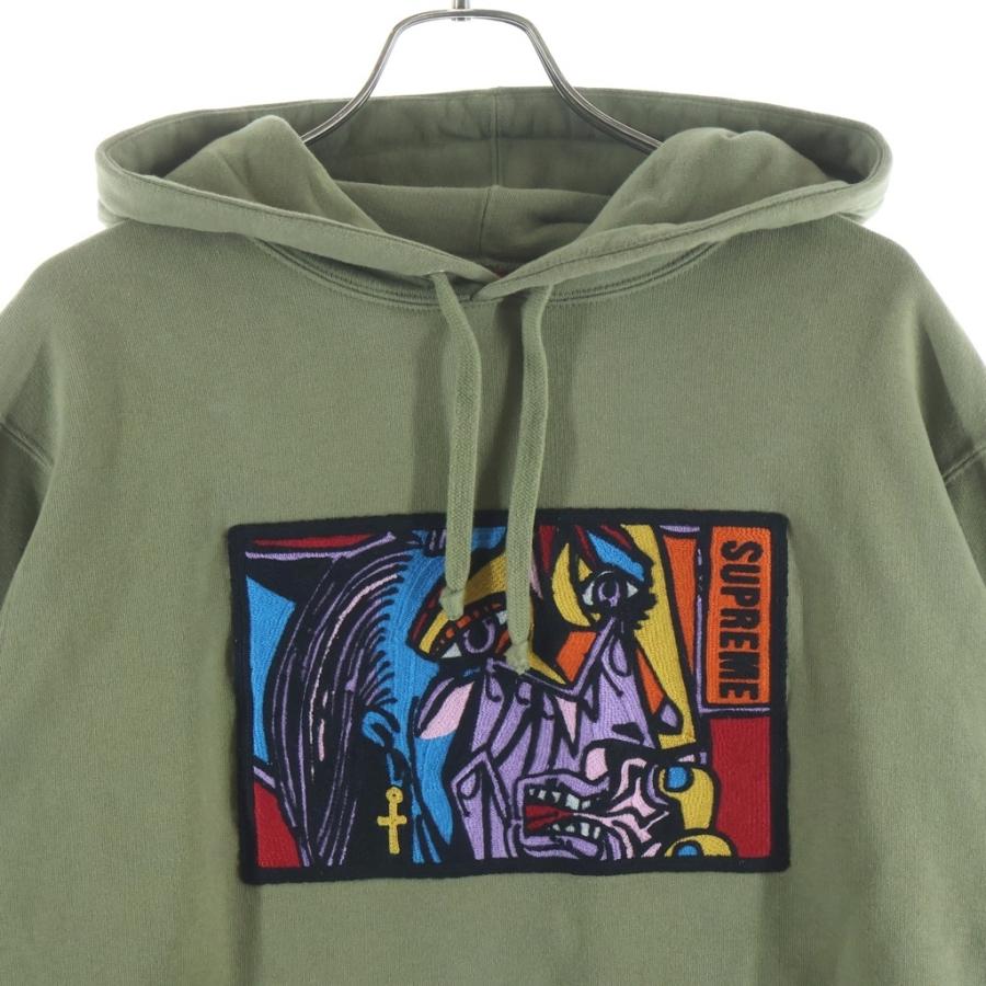 Supreme 18AW 泣く女 フーディMサイズ ブラック Supreme（シュプリーム） 18AW Chainstitch Hooded Sweatshirt