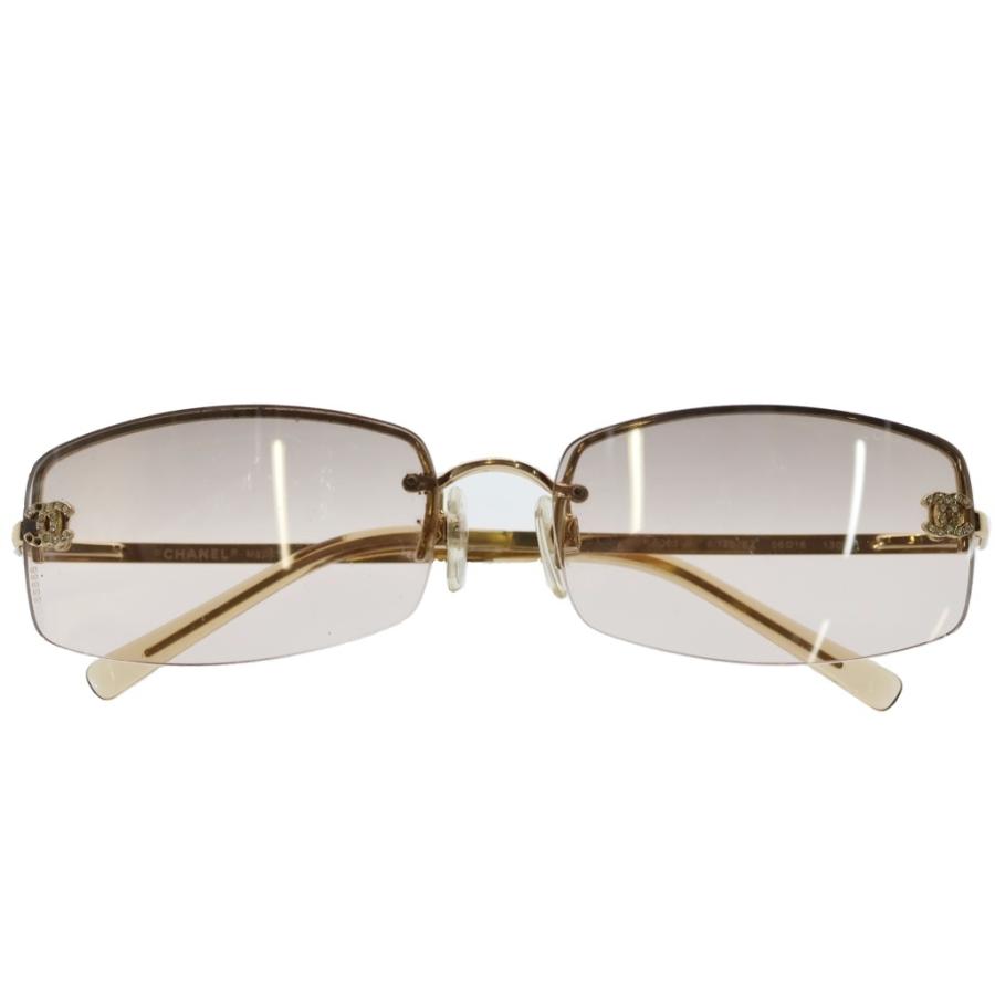 CHANEL サングラス リムレス メタル 4093-B ココマーク ストーン CHANEL（シャネル） 4093-B ラインストーンココマーク カラーレンズ