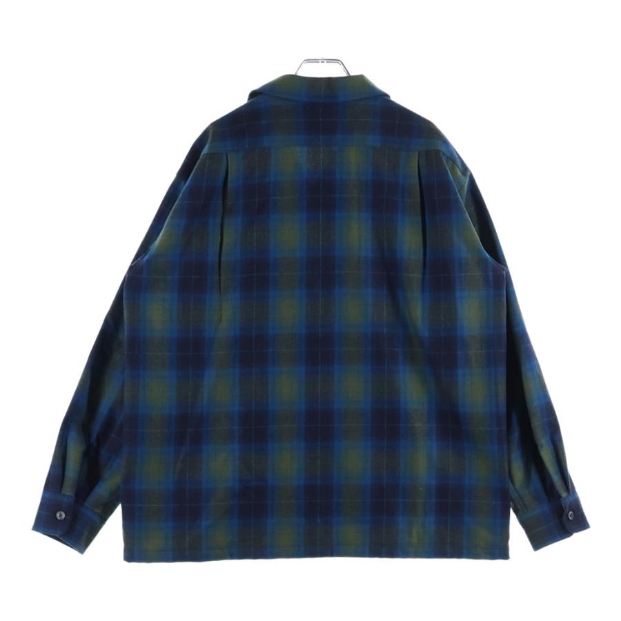 70〜80s USA製 PENDLETON ウールシャツ オープンカラー 70s Pendleton ウールシャツ オープンカラー ボックスシルエット USA製