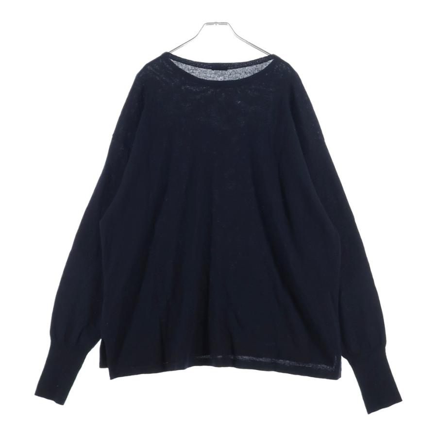 comoli 23ss ウール和紙コモリニット ネイビー COMOLI（コモリ） 23SS ウール和紙 コモリニット クルーネックサマー