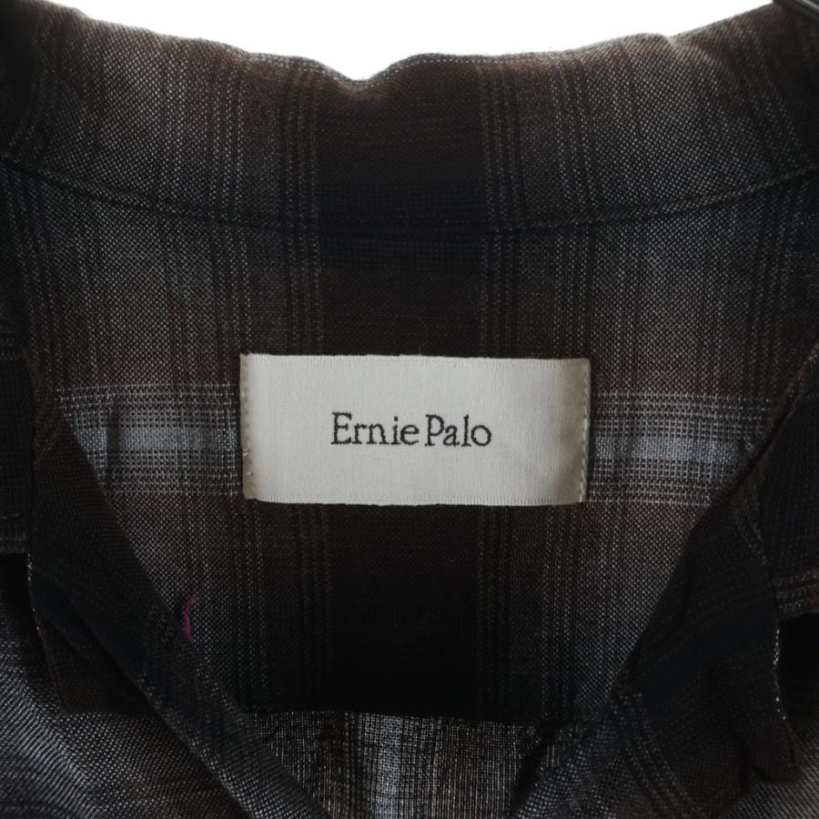 Ernie Palo アーニーパロ オンブレチェック オープンカラーシャツ 48 Ernie Palo アーニーパロ RAYON CHECK S/S SHIRT レーヨン オンブレ