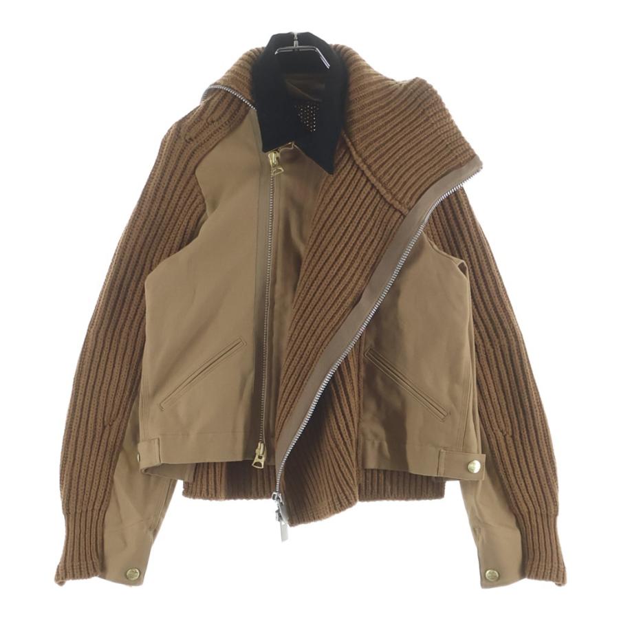 Sacai サカイ サカイ 25AW ×カーハートダブリューアイピー ダックウール 異素材ドッキング加工ジャケット ジップアップブルゾン 25-08085 sacai（サカイ） 25AW ×カーハートダブリューアイピー ダックウール 異