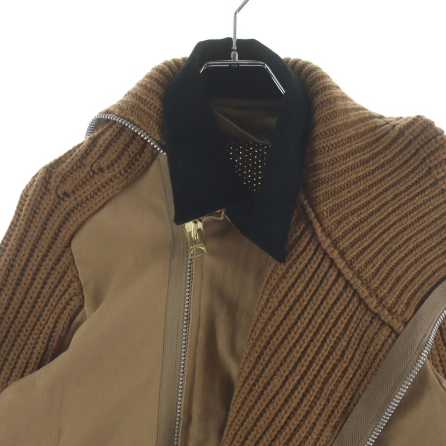 Sacai サカイ サカイ 25AW ×カーハートダブリューアイピー ダックウール 異素材ドッキング加工ジャケット ジップアップブルゾン 25-08085 sacai（サカイ） 25AW ×カーハートダブリューアイピー ダックウール 異