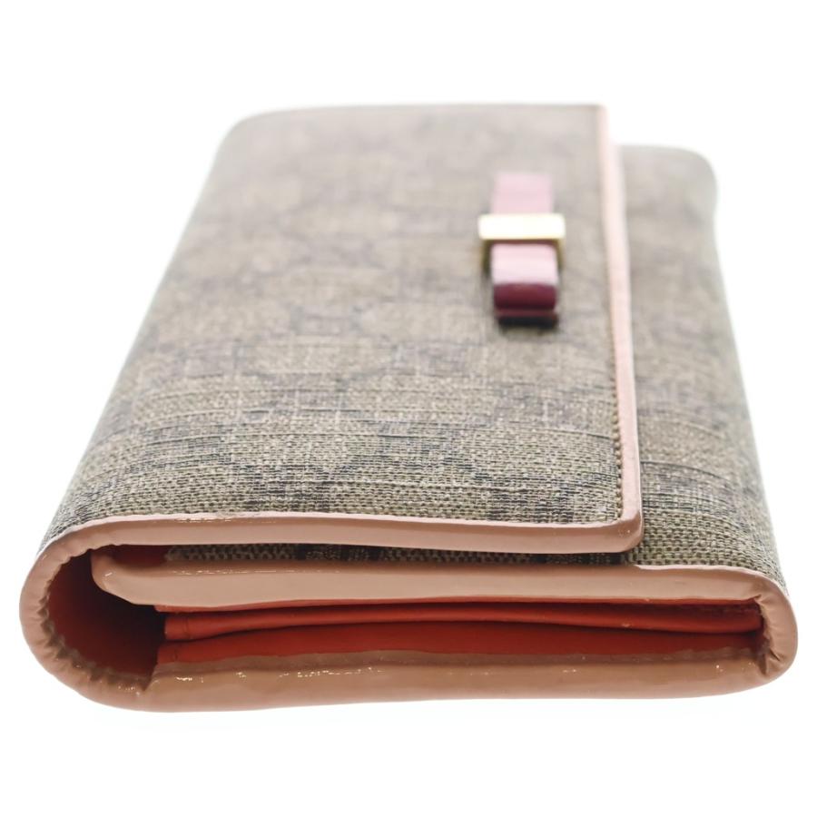 GUCCI（グッチ） レザー GGスプリーム ゴールド金具 二つ折り長財布