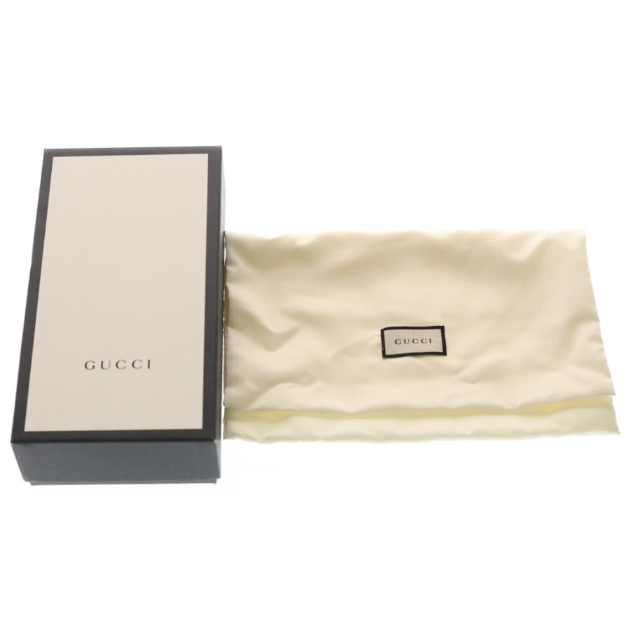 GUCCI（グッチ） レザー GGスプリーム ゴールド金具 二つ折り長財布
