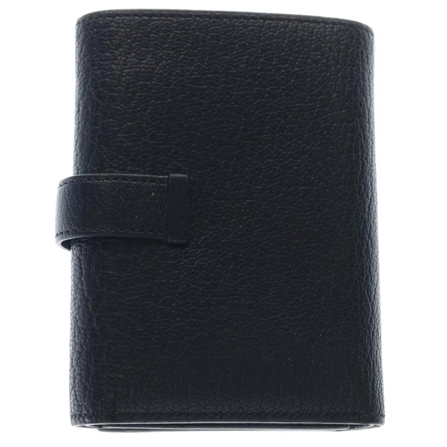 HERMES エルメス　ベアンコンパクト　ブラック シルバー 財布 エルメス ベアン コンパクト 黒 ブラック エプソン シルバー金具