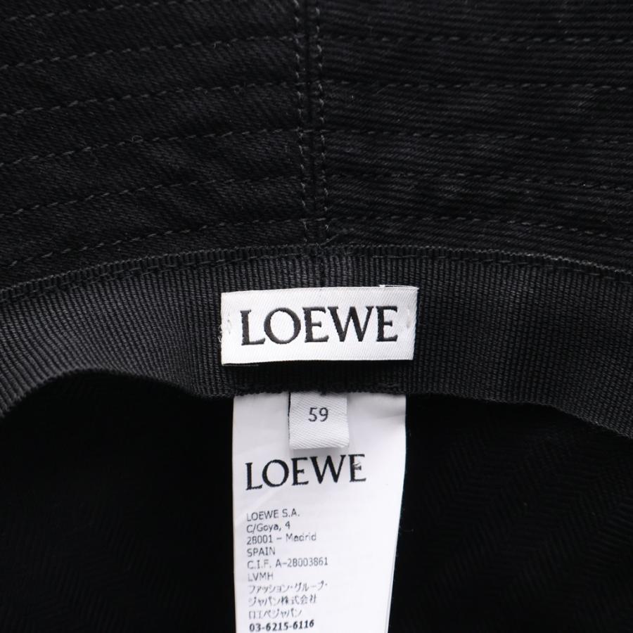 LOEWE（ロエベ） FRAYED BUCKET HAT ステッチブリム フリンジ レザー