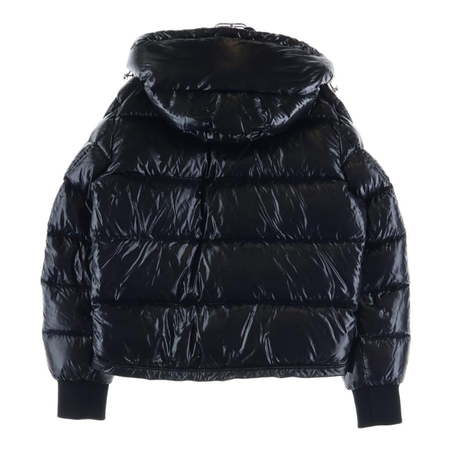 MONCLER モンクレール 24AW MALJASSET 袖ロゴワッペン フーデッド ジップアップダウンジャケット ブラック J20911A00006の画像