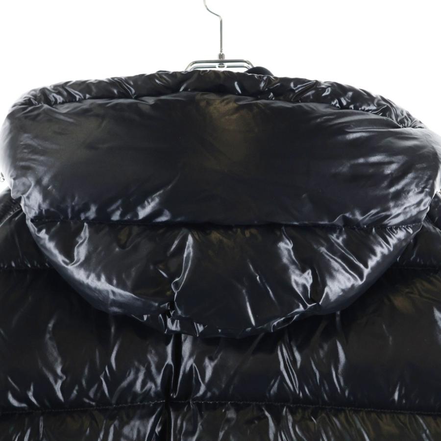 MONCLER モンクレール 24AW MALJASSET 袖ロゴワッペン フーデッド ジップアップダウンジャケット ブラック J20911A00006の画像