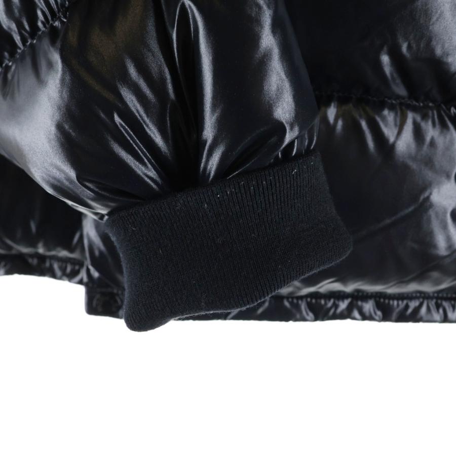 MONCLER モンクレール 24AW MALJASSET 袖ロゴワッペン フーデッド ジップアップダウンジャケット ブラック J20911A00006の画像
