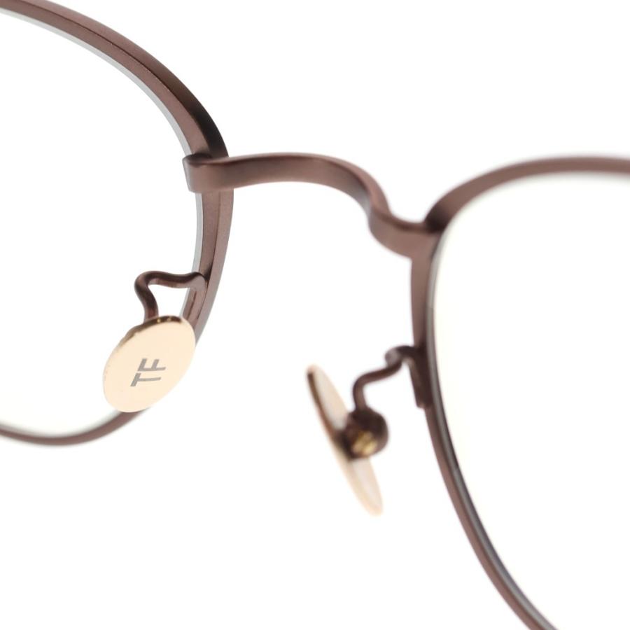TOM FORD トムフォード クラシカルシェイプ メタルフレーム ブルーライトカットレンズ メガネ サングラス 眼鏡 ブラウン TF5864-D-8 TOM FORD（トムフォード） クラシカルシェイプ メタルフレーム ブルー