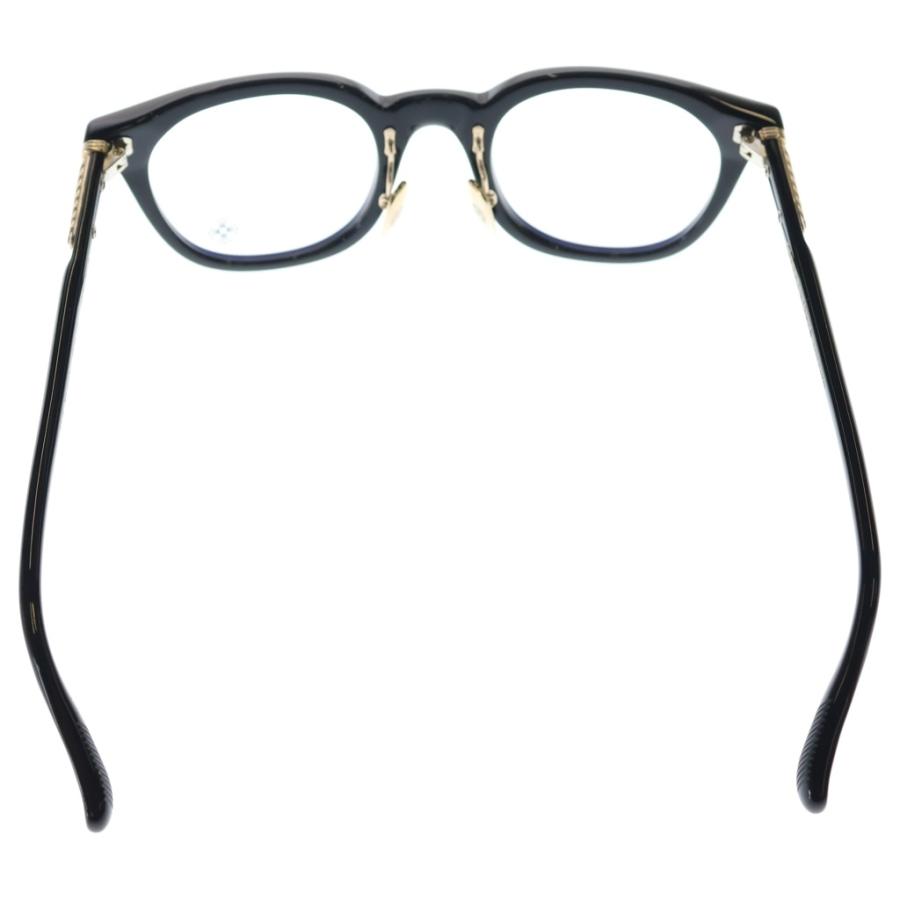 CHROME HEARTS クロムハーツ JUST IN-A オーバル装飾 ウェリントンフレーム サングラス メガネ ブラック/ゴールドの画像