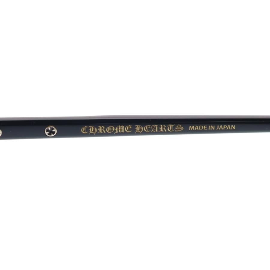 CHROME HEARTS クロムハーツ JUST IN-A オーバル装飾 ウェリントンフレーム サングラス メガネ ブラック/ゴールドの画像