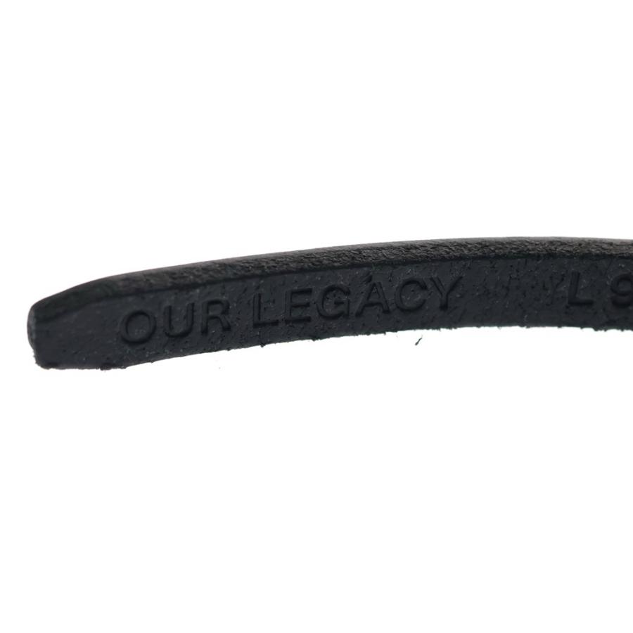 OUR LEGACY アワーレガシー 26SS BILLOW BELT ビロウベルト レザー ブラック/シルバー A2268BOIの画像