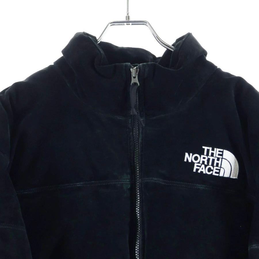 ザノースフェイス 23AW ×SUPREME Suede Nuptse Jacket シュプリーム ロゴエンブロイダリー スエード ヌプシ ダウンジャケット NF0A875Nの画像