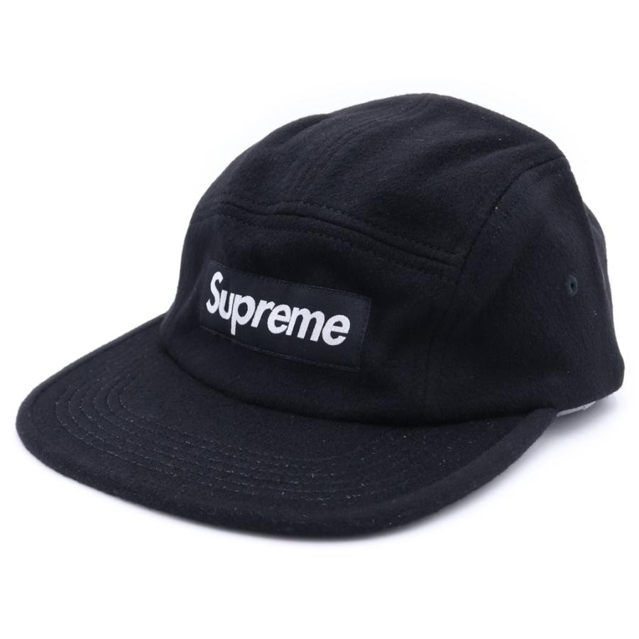 SUPREME シュプリーム 24AW Wool Camp Cap ウール キャンプ ボックスロゴ キャップ 帽子 ブラック Supreme（シュプリーム） 24AW Wool Camp Cap ウール キャンプ