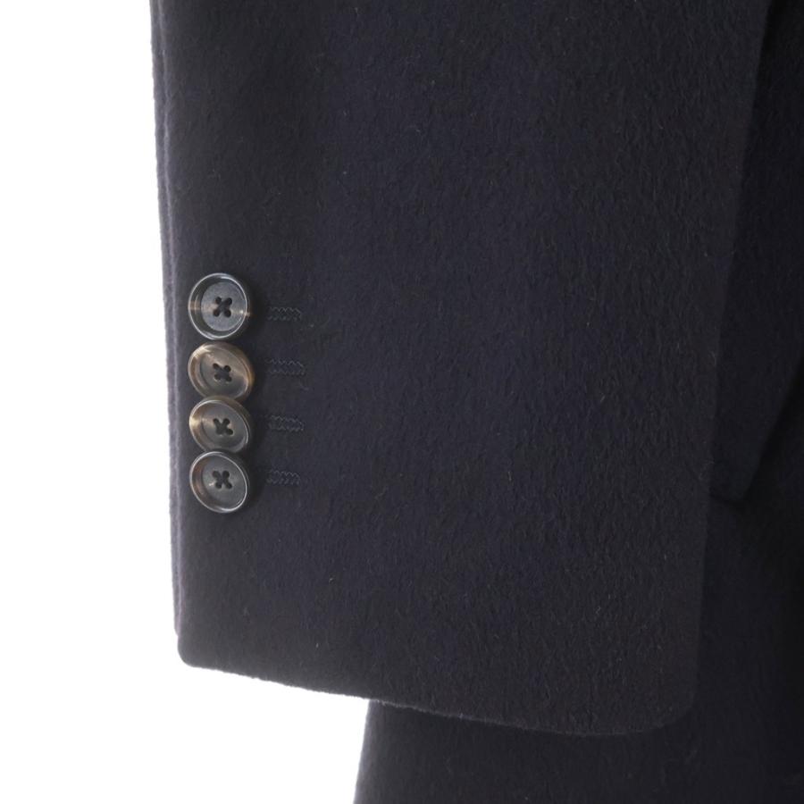 <良品>LARDINI ネイビー ウール チェスターコート サイズ50 LARDINI（ラルディーニ） イタリア製 ウール シングルフィールド 3B