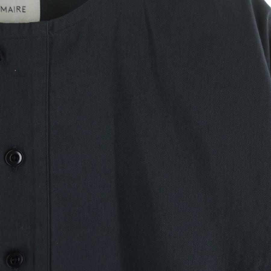 LEMAIRE（ルメール） 18AW ノーカラー 長袖コットンプルオーバーシャツ