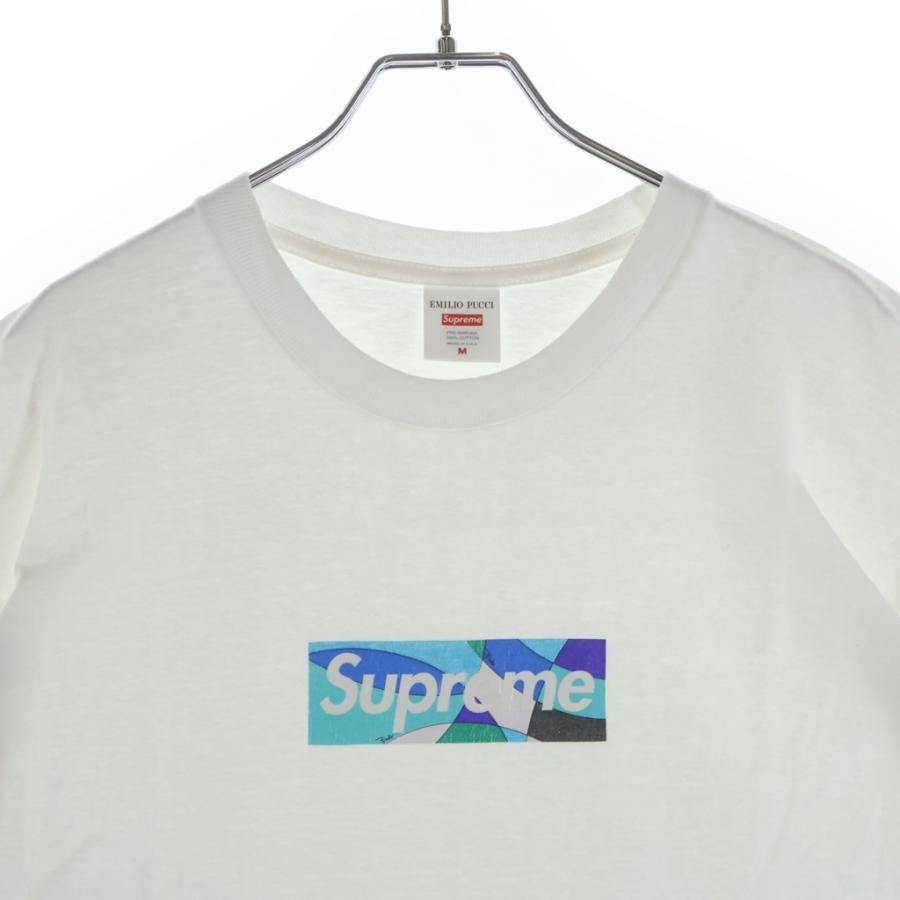 Supreme エミリオプッチ ロゴプリント Tシャツ ホワイト Supreme（シュプリーム） 21SS ×Emilio Pucci Box Logo Tee エミリオ