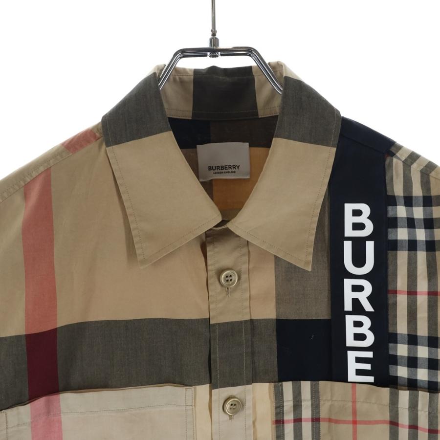 『新品・未使用』BURBERRY チェック柄 長袖シャツ BURBERRY（バーバリー） 20AW ロゴパッチワーク チェック柄 プリント