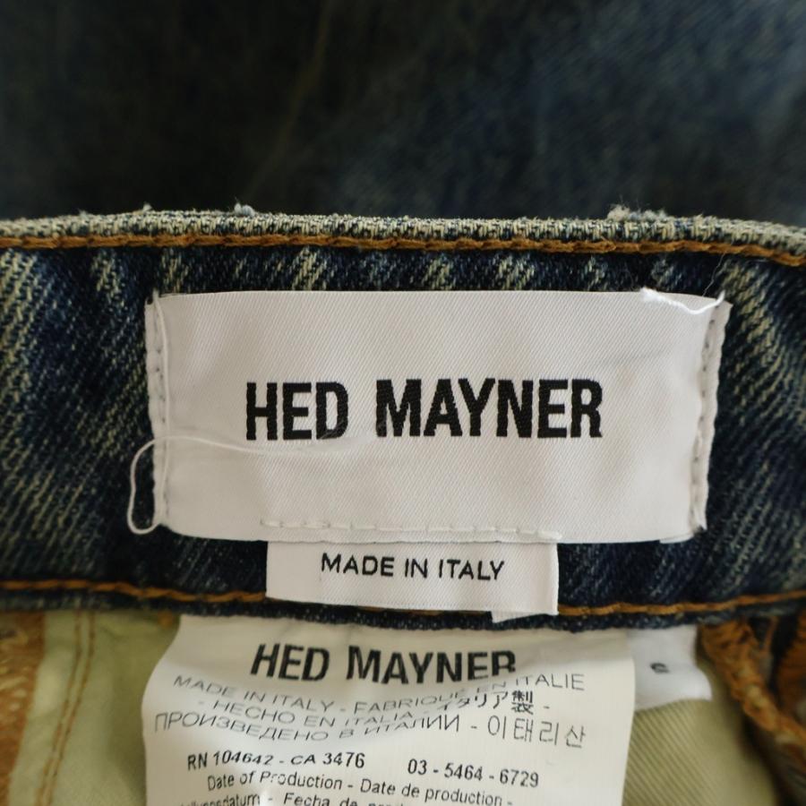 HED MAYNER ヘドメイナー 25AW DENIM PANTS ロゴパッチ ジップフライデニムパンツ ジーンズ インディゴ HMMB67030Aの画像