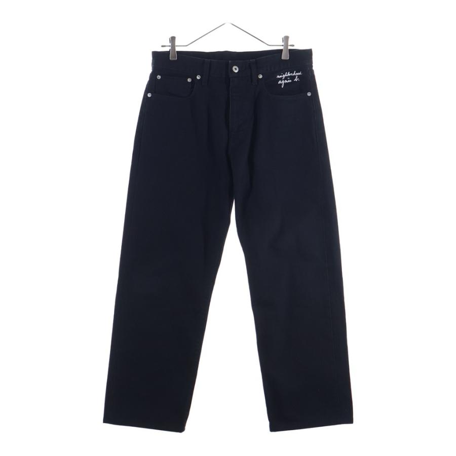 NEIGHBORHOOD ネイバーフッド 25SS ×AGNES.B STRAIGHT PANTS アニエスベー ジップフライ ストレートデニムパンツ ブラック 2527270N-PTM02S NEIGHBORHOOD（ネイバーフッド） 25SS ×AGNES.B STRAIGHT PANTS