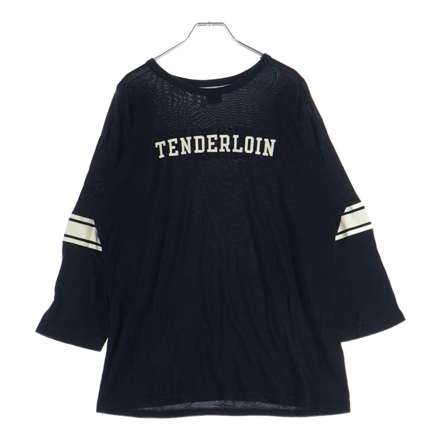 TENDERLOIN（テンダーロイン） ロゴプリント レーヨン クルーネック